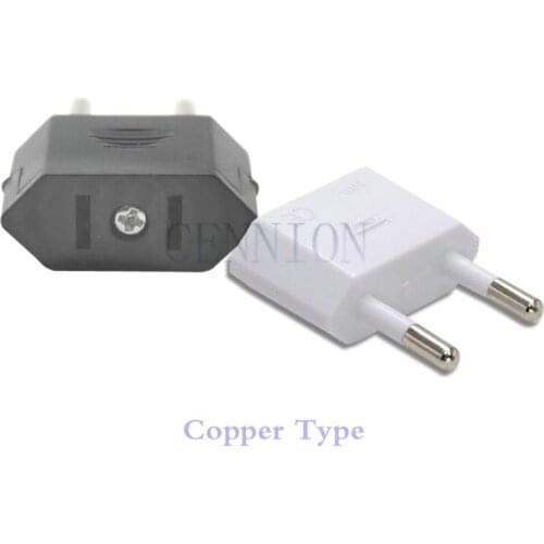 Copper type Special US to EU Euro AC Power Plug Trip Travel Adaptor Convertor for Journey 100pcs