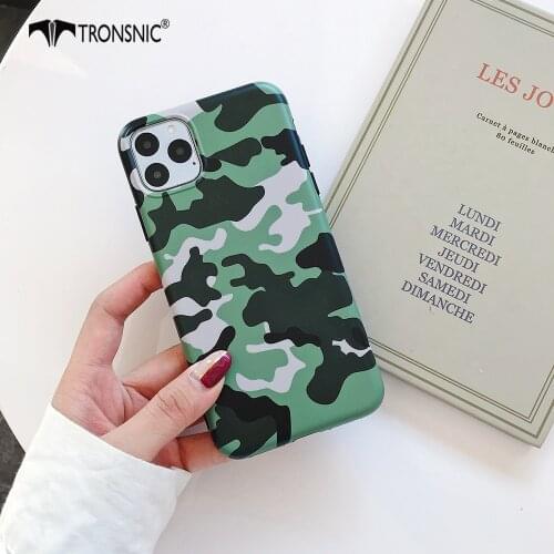 Green Camouflage Phone Case for iPhone 11 Pro Max XR XS MAX Soft Matte Military Luxury Case for iPhone 6s 7 8 Plus Fashion Cover