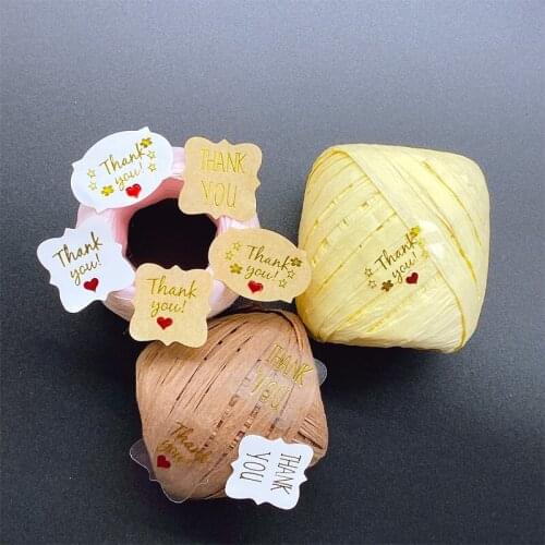 1200 Pcs/lot Thank you Tricolor polygon Heart Sealing sticker DIY Gifts posted Baking Decoration label Multifunction