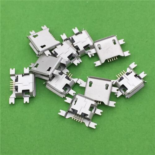 20pcs/lot Micro USB SMD Socket 5pin Female Connector 4 feet Widely Used In Tablet Phone PDA Charging