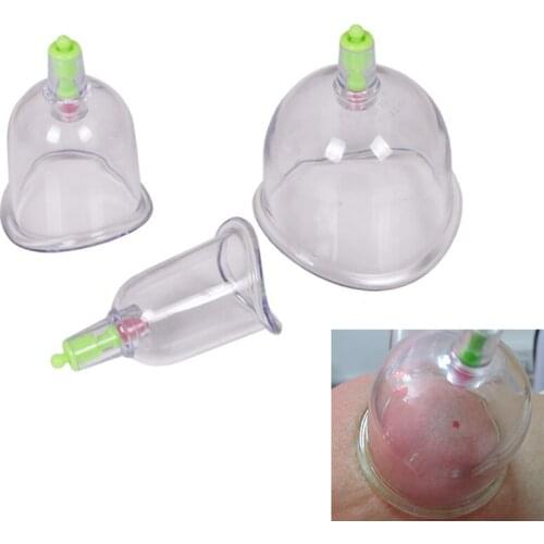 3 Pcs Curved Vacuum C1 Cups Cupping For Joint Suction Chinese Massage Traditional