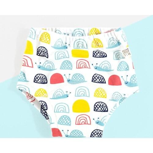 5pcs/lot Washable Cotton Gauze Print Baby Training Pant Reusable Cloth Diapers Infant Newborn Waterproof Trainings Pants Diaper