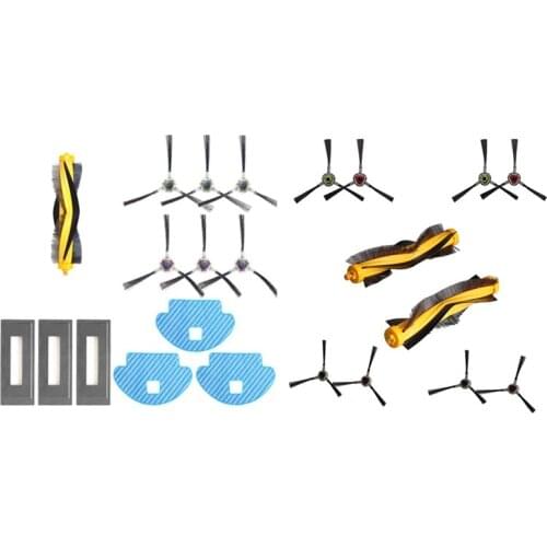 8 Pcs Side Brush +2 Pcs Main Brush for Ecovacs Deebot M81 DM81PRO M85 M88 OZMO DR95 DR96 DR97 DR98 Vacuum Cleaner & 13-Pack Mopp