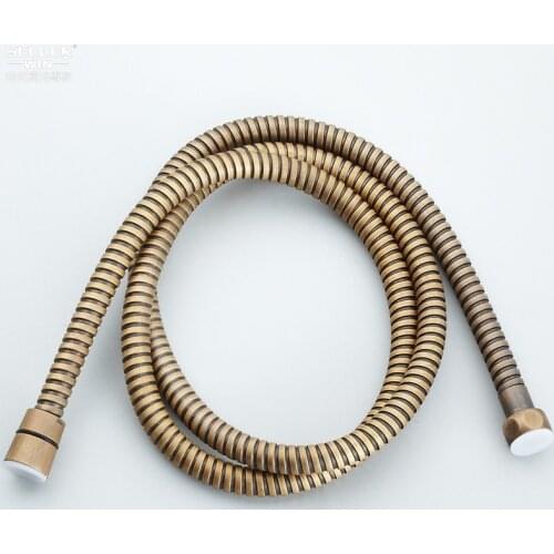 Antique Copper brass 150cm 59-Inch Stainless Steel Interlock bathroom Handheld Shower Hose Shower accessories
