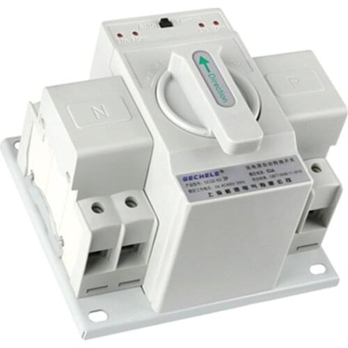 2P 63A 110V/220V MCB Type Dual Power Automatic Transfer Switch ATS Rated Voltage 220V /380V Rated Frequency 50/60Hz