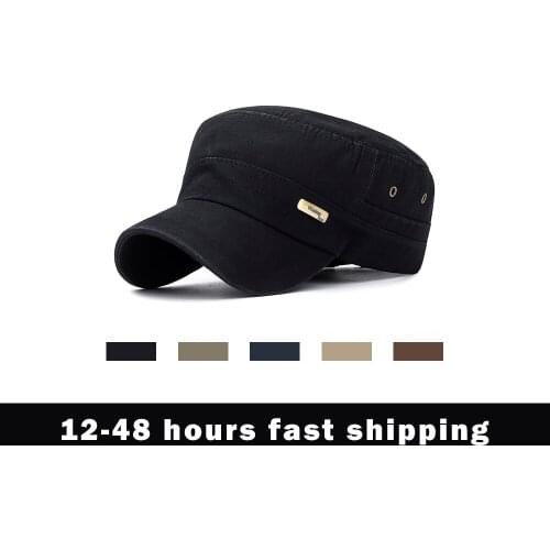 Top Selling Vintage Solid Baseball Cap Sport Unisex Sun Hat Fashion Military Style Flat Caps Harajuku Dropshipping