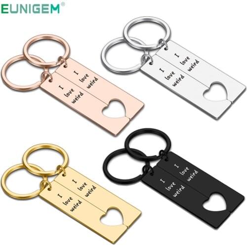 Personalized Boyfriend Gift Key Chain for Women Men Custom Engraving Couple Keychain Gifts for Husband Wife Valentines Day