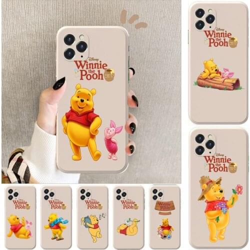 Winnie the Pooh Honey Anime Phone Case cover For iphone 12 Pro Max 11 8 7 6 S XR PLUS X XS SE 2020 mini cell shell milky white