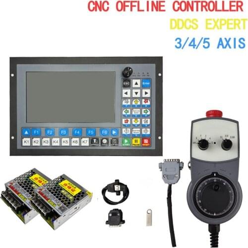 DDCS-EXPERT 3/4/5 Axis CNC Standalone Offline Controller Support Close-loop Stepper/ATC Controller Replace DDCSV3.1 stop MPG