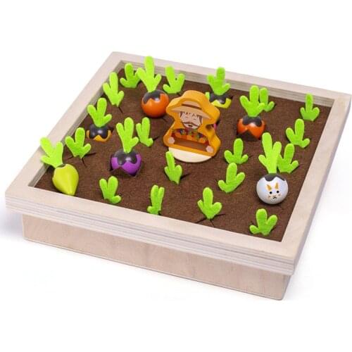 Wooden montessori Memory Board Game Sorting Puzzle vegetables Carrots Harvest Developmental Educational toy for Kids