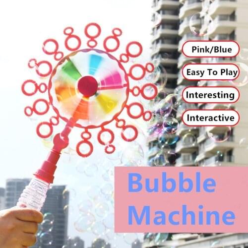 Children Windmill Bubble Maker Machine Toy Beach Toys Fun Outdoor Spotrs Activity Play Games For Girls Boys Blower Stick