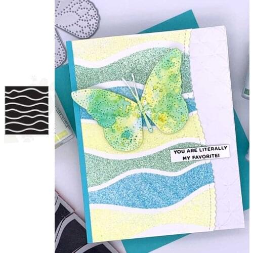 Hot SaleWater Ripple Metal Cutting Dies Scrapbook Diary Decoration Stencil Embossing Template DIY Greeting Card Handmade New
