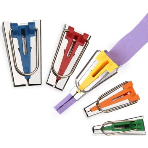 KAOBUY Sewing Accessories Bias Tape Makers - 5 size 6mm 9mm 12mm 18mm 25mm Sewing Quilting Hemming Sewing Tools