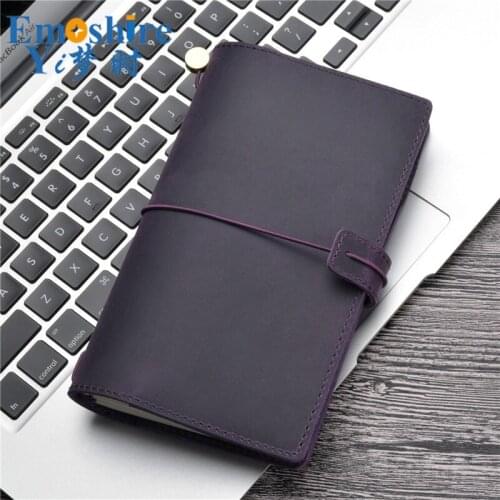 Leather Notebook Stationery Hand Account Creative Loose-leaf Journal Multi-Function Retro Business Notebook Customization N157