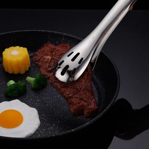 Kitchen Food Toong Tool Set Heat Proof Bread Tong Stainless Steel Salad BBQ Cooking Food Serving Utensil Tongs Bead Clip
