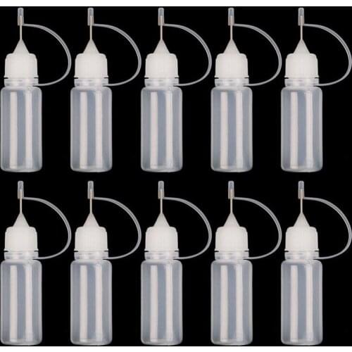 Best Hot Sale 10Pcs 10ML PE Glue Applicator Needle Squeeze Bottle for Paper Quilling DIY Scrapbooking Crafts EK-New