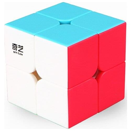 MIPOZOR Qiyi Qidi S 2x2 Stickerless Magic cube MoFangGe MFG qidi s 2x2x2 color Speed cube Gift Puzzle for kids