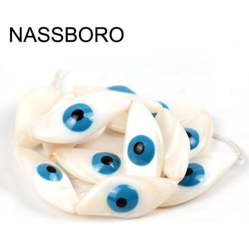 Natural White Waves Shape Shell Beads Evil Eye Beads Loose Spacer Bead Diy Bracelet Necklace Jewelry making Needlework Diy Gift