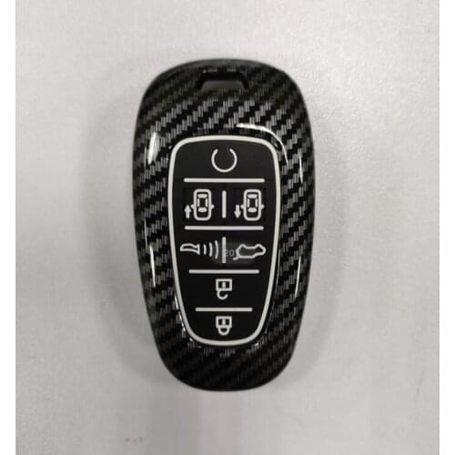 New Carbon Fiber ABS Car Key Case Key Cover for Hyundai Nexo Sonata 2019 2020 7button key