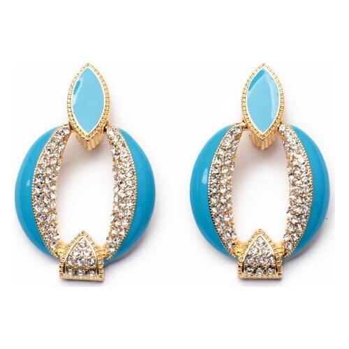 Bulk Price New Design Korea Girls Favorite Bright Colorful Enamel Clip Earrings