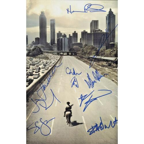 The Walking Dead Cast Signed Art Silk Poster Print 24x36inch