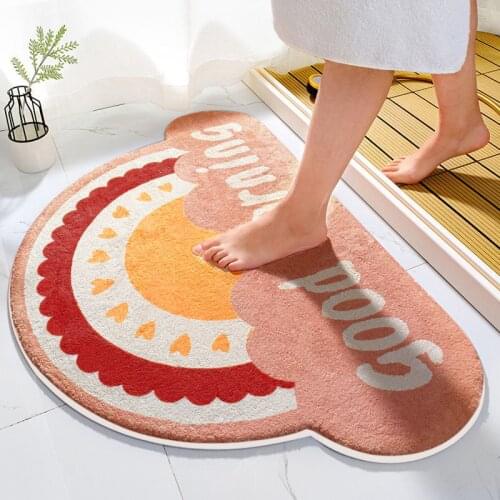 Rainbow Floor Mat Non-slip Door Mats For Bathroom Kitchen Cartoon Entrance Doormat Dust-proof Carpet Living Room Rug Home Decor