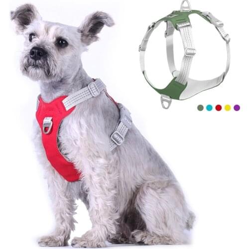 Dog Harness Vest Breathable Dog Harness Reflective Dog Training Harnesses Collar For Medium Large Dogs Labrador Pets Supplies