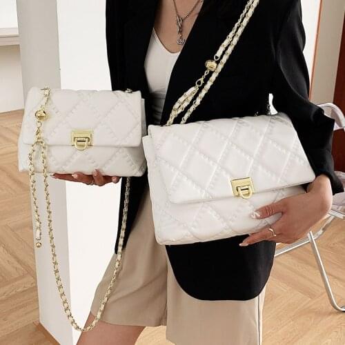 Quilted Chain Flap Shoulder Bags Diamond Composite Messenger Bag Diamond Lattice Ladies Crossbody Bags Lattice Designer Handbags