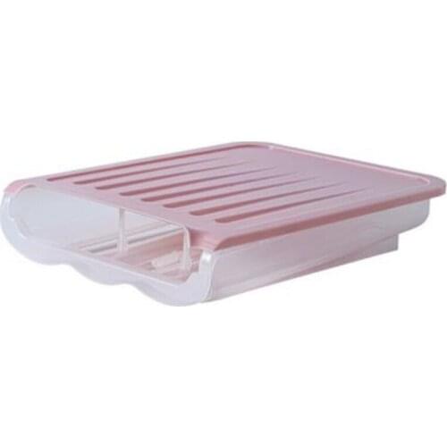 Egg Storage Box Single Layer with Lid Auto Roll Egg Case Large Capacity Refrigerator Egg Preservation Holder Box