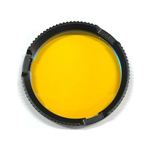 Yellow Glass Lens With Plastic Filter Case For P T S M Series LED Flashlight with Head Thread