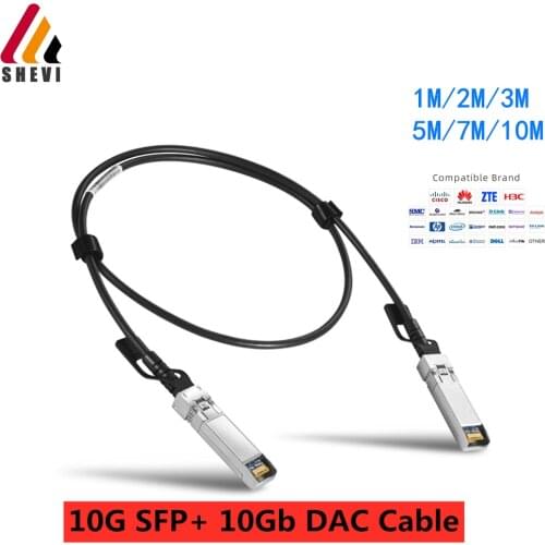 1m/2m/3m/5m/7m/10m SFP+ 10Gb DAC Cable SFP Module Passive Direct Attach Copper Twinax SFP Cable Compatible Cisco mikrot ubiqui