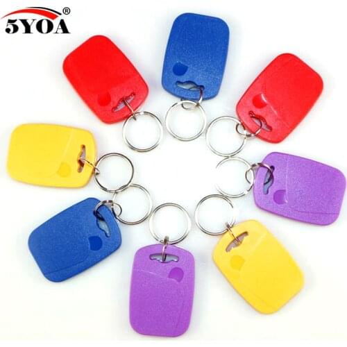 10pcs IC+ID UID Rewritable 13.56MHZ Changeable Writable Composite Key Tags Keyfob Dual Chip Frequency RFID + 125KHZ T5577 EM4305