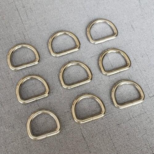 100 Pcs/Lot 20mm Silver Metal DIY Adjustable D Ring Belt Buckle For Bag Cat Collar Dog Collar Buckles Accessories