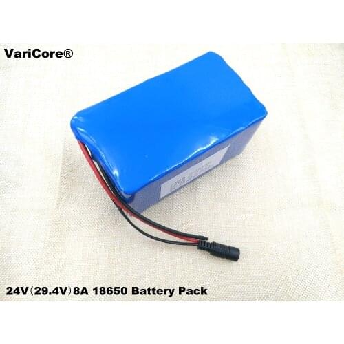 24V 8Ah 7S4P 29.4v 18650 lithium Battery +battery protection board;Electric car batteries, Bicycle batteries
