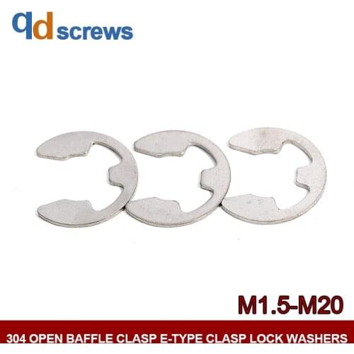 304 M1.5M2.5M3M4M5M6M7M8M9M10M12M15M16M20 open baffle clasp E-type clasp washer Lock washers DIN6799