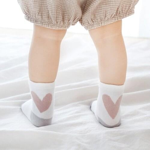 5pair Boys Girls Cartoon Breathable Autumn And Winter New Children Socks Cute Baby Tube Loose Combed Cotton Comfortable 1-5T