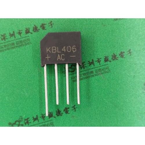 5PCS/LOT KBL406 4A/600V flat bridge rectifier stack silicon bridge type rectifier