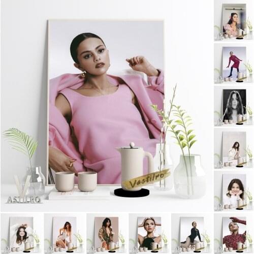 Selena Gomez Fashion Magazine Album Canvas Painting Music Star Prints Poster Sexy Girl Wall Picture Popular Singer Home Decor