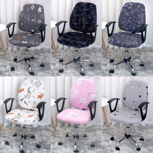 Modern Office Boss Chair Cover Spandex Computer Gamer Swivel Chair Covers Washablevable Armchair Slipcover for Net Bar Computer