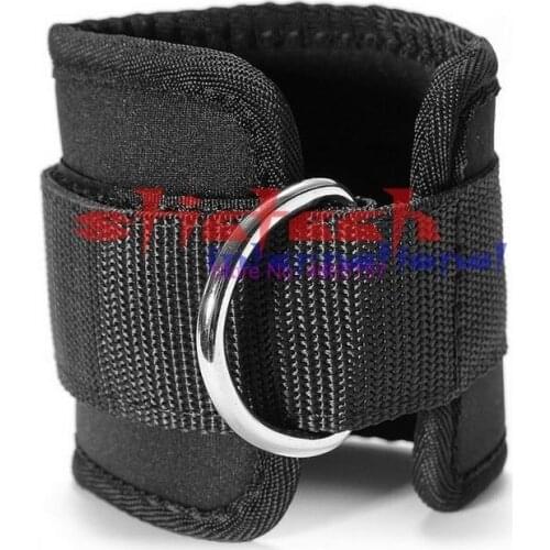 By dhl or ems 100pcs D-ring Ankle Anchor Strap Belt Multi Gym Cable Attachment Thigh Leg Pulley Strap Lifting Fitness Exercise
