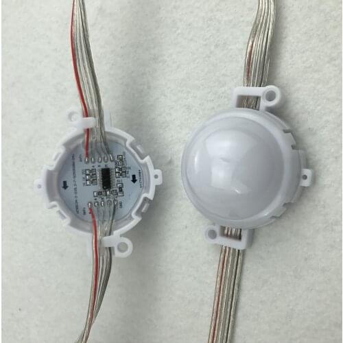 DC24V RGBW DMX512(UCS512 chip);5050 SMD addressable pixel module,7 piece of 5050 SMD LED;1.68W;40mm diameter round type;milky co