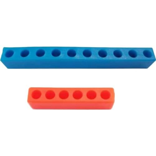 New 4mm 6/10 Holes Hex Shank Screwdriver Bit Holder Plastic Screwdriver Head Bits Storage Drill Bit Stand Storage, 12Pcs/lot