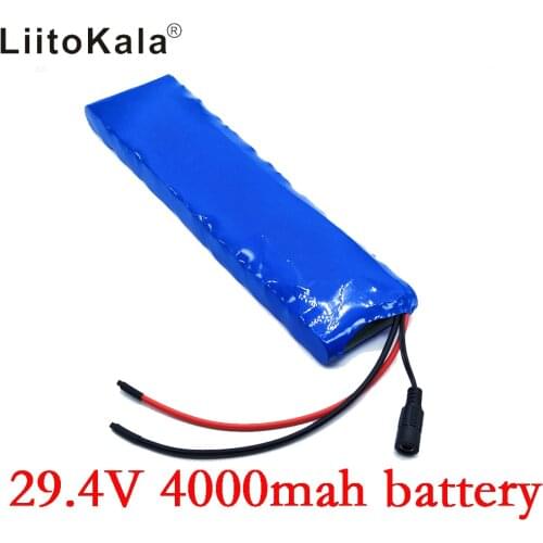 HK LiitoKala 24V 4Ah 7S2P 18650 Battery li-ion battery 29.4v 4000mah electric bicycle moped /electric no include the charger