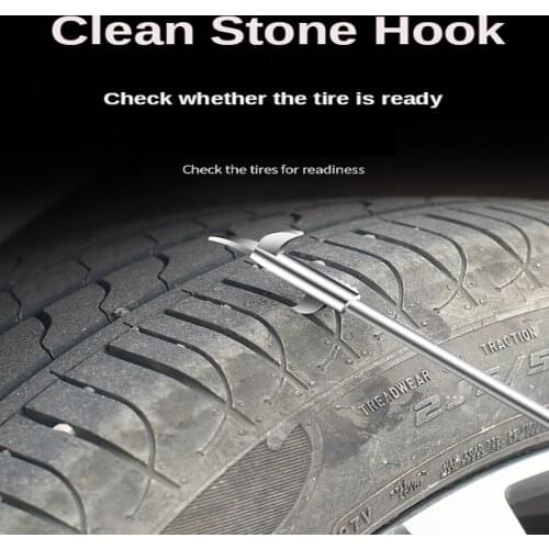 Car Tire Cleaning Hook Multifunctional Stone Cleaning Groove Broken Stone Remover Slot Stones Cleaner Tool Car Repair Tools