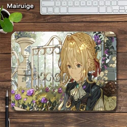 Mairuige Anime Girls Violet Evergarden Comic Mousemat Small Size22x18cm Mousepad Gaming Mousemat Rubbe Mouse Pad Table Mat