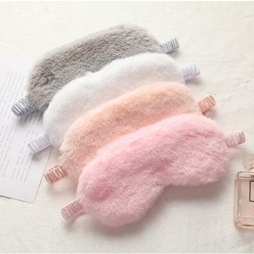 Sleeping Mask Eye Mask Cartoon Sleeping Mask Plush Eye Shade Cover Eyeshade Suitable For Travel Home Party Gifts Eye Care