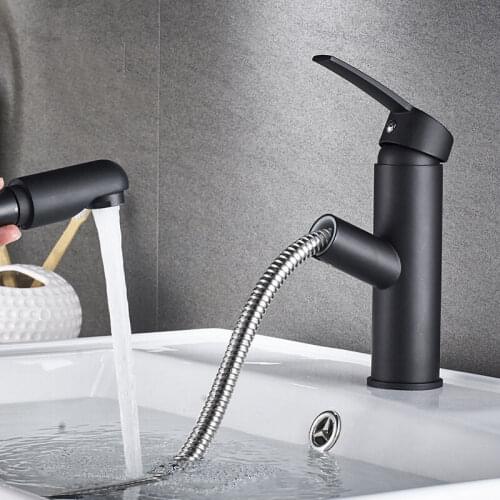 Single Handle Bathroom Basin Faucets Cold/Hot Mixer Basin Sink Tap Black Water Kitchen Faucet Bathroom Accessories