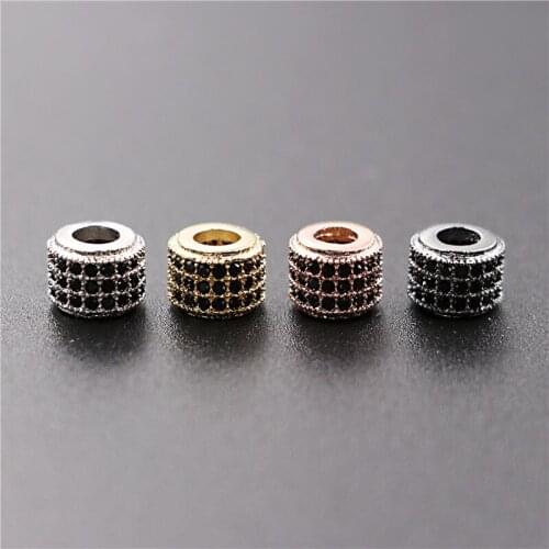 Fashion Copper Metal with Micro Pave Zircon Beads Jewelry Accessories For DIY Jewelry Hand-Making