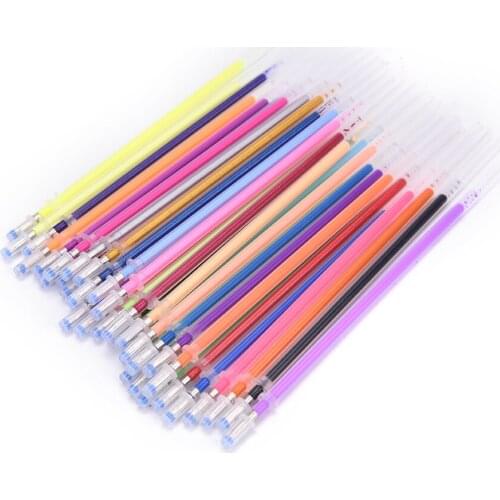 New 36 Colors A Set Flash Ballpint Gel Pen Highlight Refill Color Full Shinning Refill Painting Pen