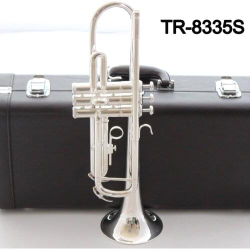 New MFC Bb Trumpet 8335S Silver Plated Music Instruments Profesional Trumpets Student Included Case Mouthpiece Accessories